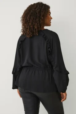 Ellos Plus collection Bluse med volanter^Dame Skjorter & Bluser