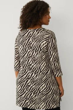 Outlet Plus collection Tunika med 3/4 lange ærmer Dame Tunikaer|Toppe & Tank-Toppe