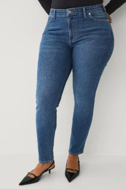 Ellos Plus collection slim jeans med høj talje^Dame Jeans