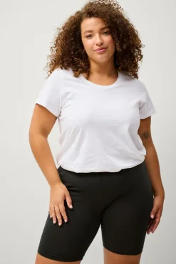 Outlet Plus collection Korte cykelshorts med høj talje Dame Shorts|Basistøj