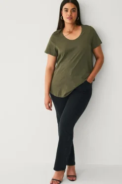 Ellos Plus collection Top med rund hals^Dame Basistøj|Toppe & Tank-Toppe