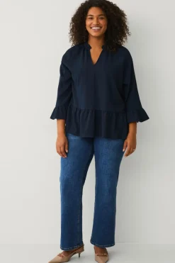 Ellos Plus collection Top i struktureret jersey^Dame Toppe & Tank-Toppe