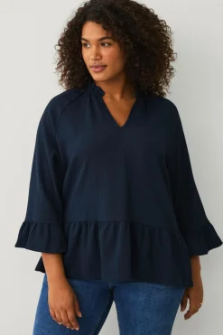 Ellos Plus collection Top i struktureret jersey^Dame Toppe & Tank-Toppe