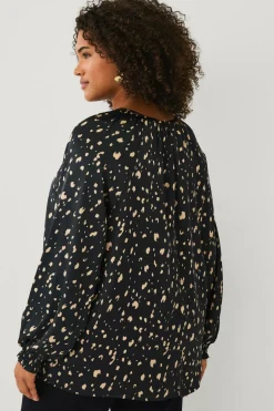 Outlet Plus collection Bluse i satin Dame Skjorter & Bluser