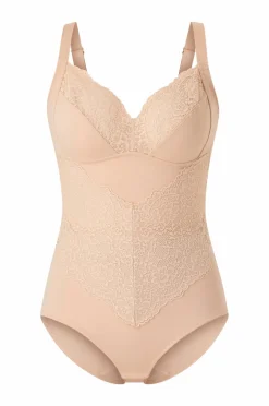 Sale Plus collection Shapingbody med blondedetaljer - medium støtte Dame Shaping