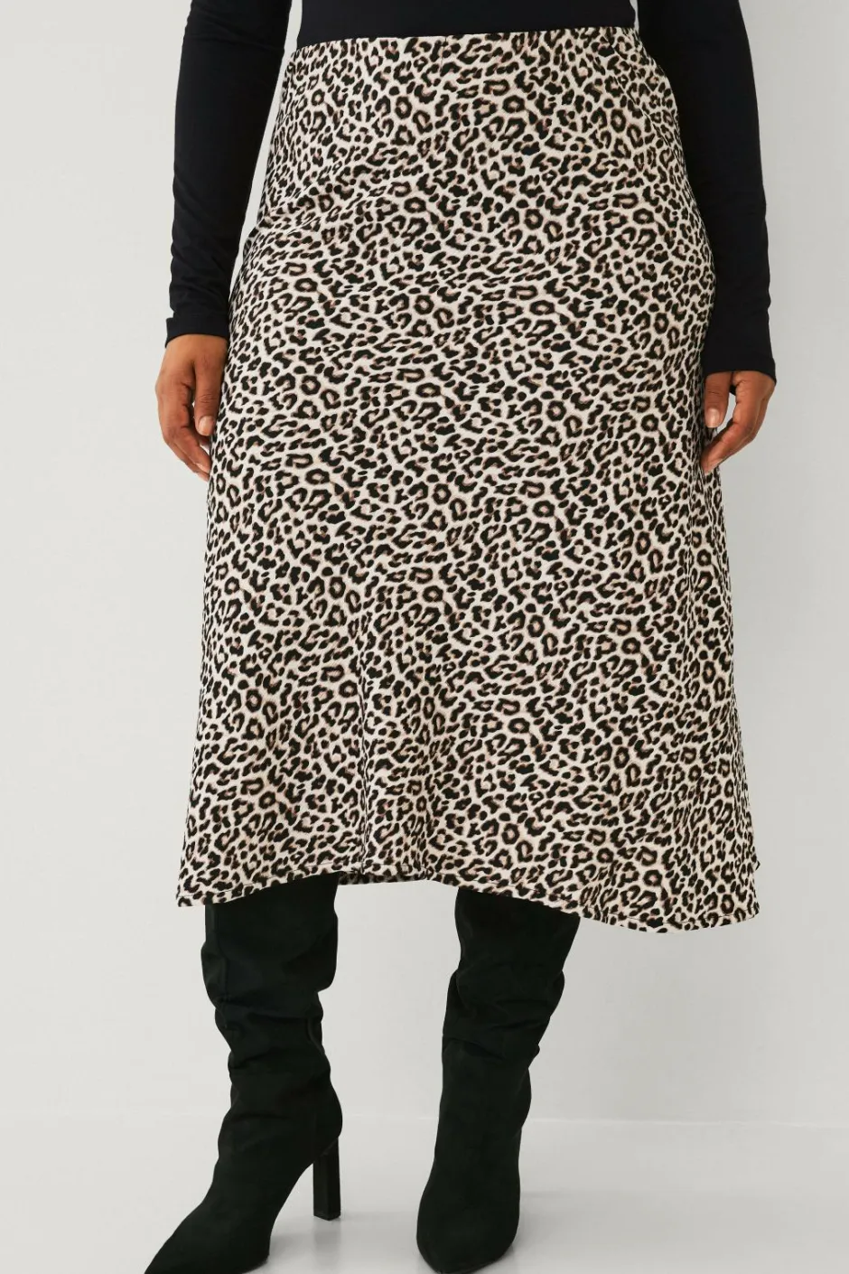 Hot Plus collection Nederdel med elastik i taljen Dame Nederdele