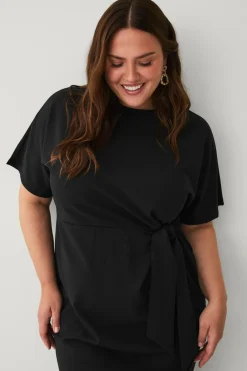 Sale Plus collection Kjole med bindedetalje Dame Kjoler