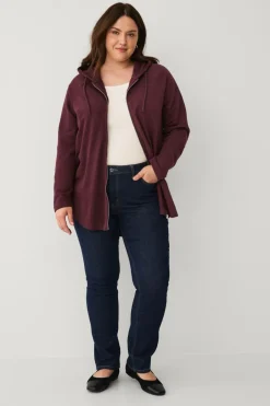 Ellos Plus collection Sweatshirt med hætte og lynlås^Dame Sweatshirts & Hoodies