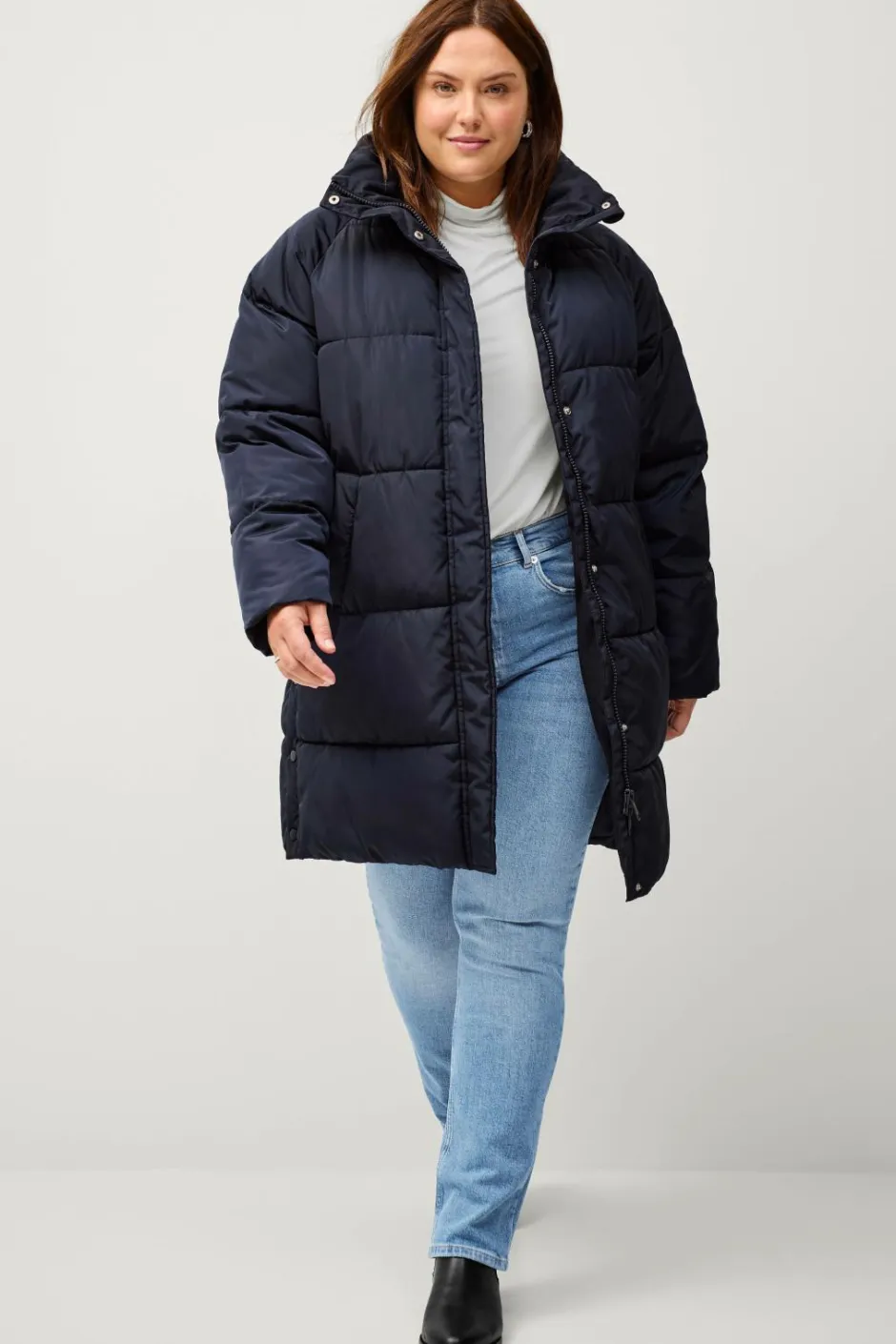 Ellos Plus collection Foret frakke med skorstenskrave^Dame Jakker & Frakker
