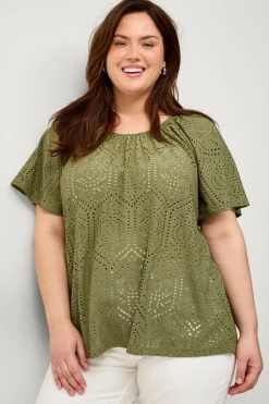 New Plus collection Top Lacy Dame Toppe & Tank-Toppe