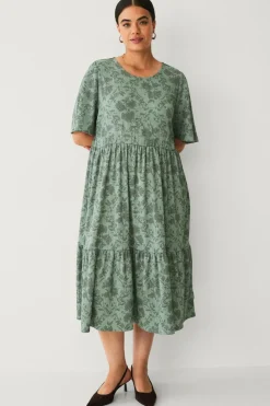 Hot Plus collection Kjole med flæser Dame Kjoler