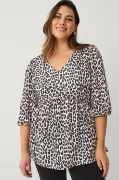 Hot Plus collection Tunika med 3/4 lange ærmer Dame Tunikaer
