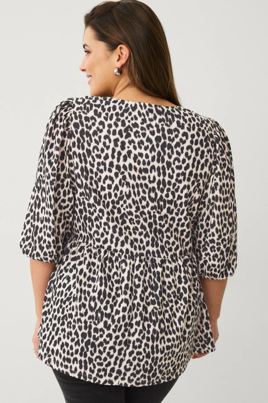 Hot Plus collection Tunika med 3/4 lange ærmer Dame Tunikaer