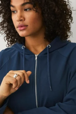 Ellos Plus collection Sweatshirt med hætte og lynlås^Dame Sweatshirts & Hoodies