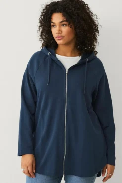 Ellos Plus collection Sweatshirt med hætte og lynlås^Dame Sweatshirts & Hoodies