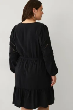 New Plus collection Kjole med blondedetaljer Dame Kjoler