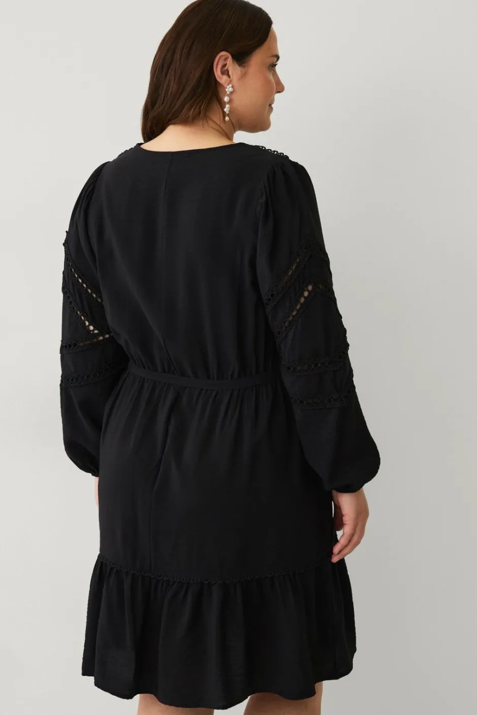 New Plus collection Kjole med blondedetaljer Dame Kjoler