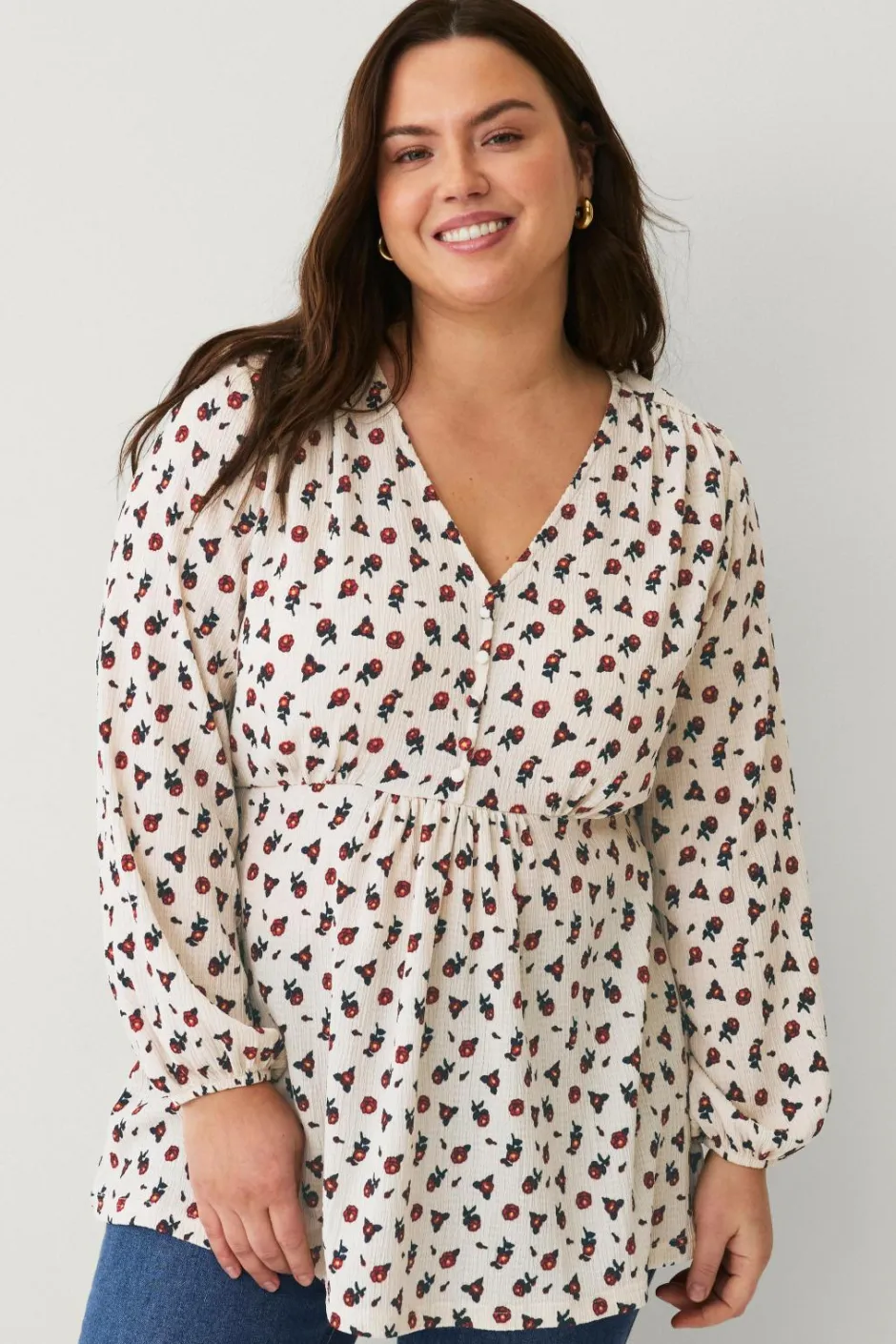 Hot Plus collection Tunika med V-hals Dame Tunikaer|Toppe & Tank-Toppe