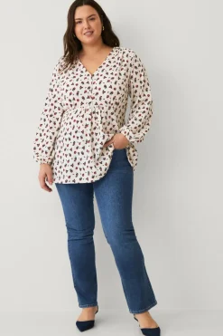 Hot Plus collection Tunika med V-hals Dame Tunikaer|Toppe & Tank-Toppe