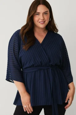 Sale Plus collection Bluse med V-hals Dame Skjorter & Bluser