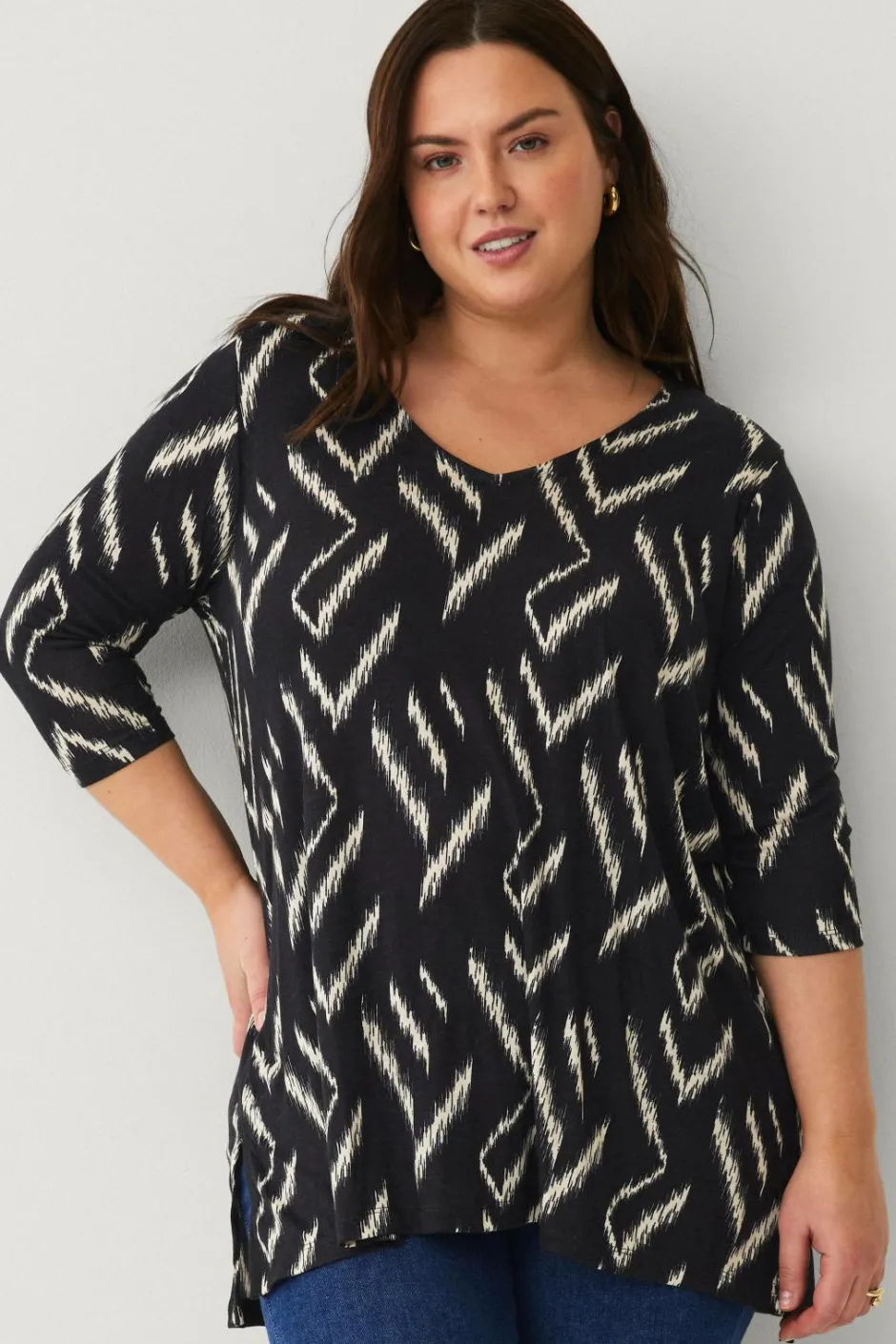 Discount Plus collection Tunika med 3/4 lange ærmer Dame Tunikaer