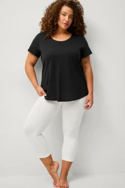 Ellos Plus collection Leggings med høj talje og 3/4 længde^Dame Basistøj|Tights & Leggings