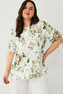 Clearance Plus collection Bluse med peplum Dame Skjorter & Bluser