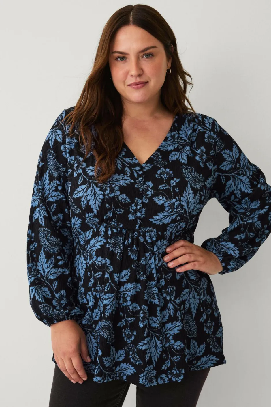 Outlet Plus collection Tunika med V-hals Dame Tunikaer|Toppe & Tank-Toppe