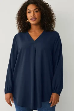 Ellos Plus collection Tunika med v-hals^Dame Tunikaer|Toppe & Tank-Toppe