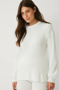 Ellos STUDIO Blød ribstrikket trøje^Dame Loungewear & Homewear|Sweatshirts & Hoodies