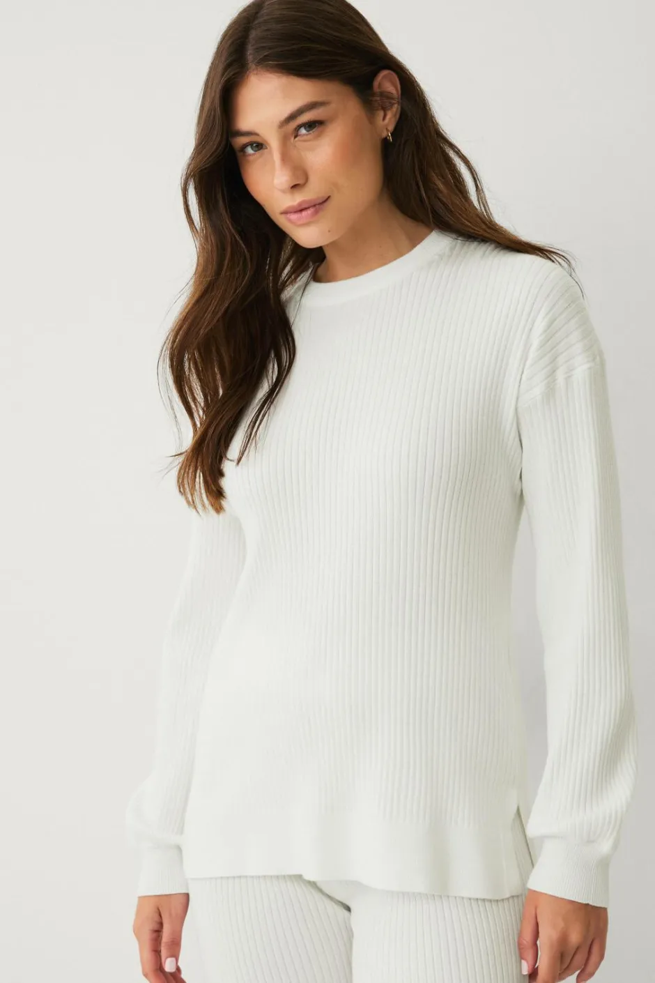 Ellos STUDIO Blød ribstrikket trøje^Dame Loungewear & Homewear|Sweatshirts & Hoodies