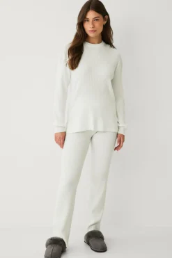 Sale STUDIO Bløde ribstrikkede bukser Dame Loungewear & Homewear