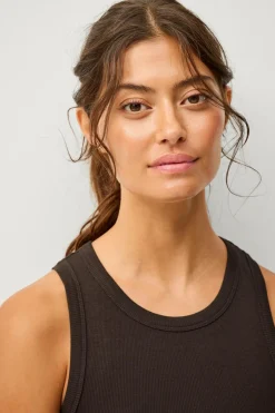 Sale STUDIO Yoga-tank top Tank Top Soft Rib Dame Træningstøj|Træningstøj