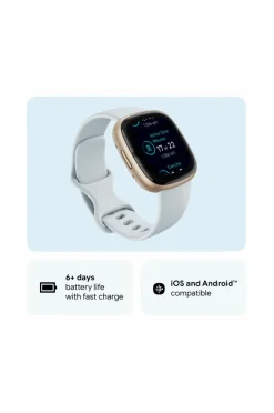 Fitbit Sense 2, Blue Mist/Soft Gold^Dame Ure|Ure