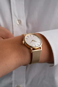 Clearance Park Avenue 32 IPG White/Gold Dame Ure|Ure