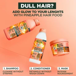 Fructis Hair Food Pineapple Hair Mask For Dull Hair 400 Ml Hår|Hår