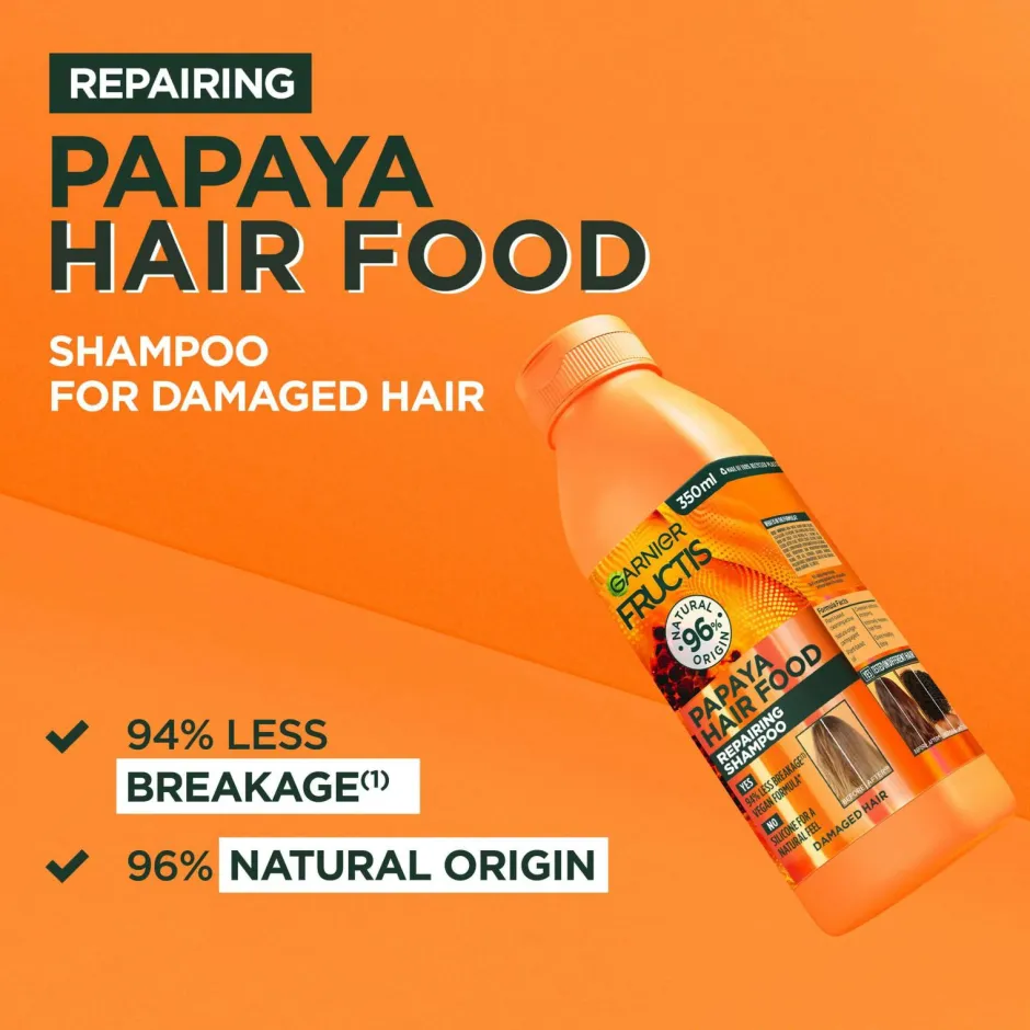Garnier Fructis Hair Food Papaya Shampoo For Damaged Hair 350 Ml^ Hår|Hår