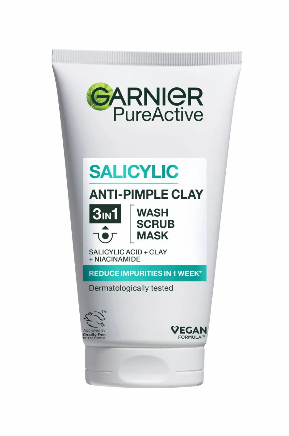 Hot Pureactive Salicylic 3IN1 Anti-Pimple Clay Cleanser For Impure Skin 150 Ml Ansigtspleje|Ansigtspleje