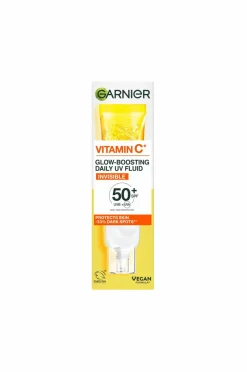 Garnier Vitamin C* Glow-Boosting Daily UV Fluid SPF50+ For Dull Skin Invisible 40 Ml^ Ansigtspleje|Ansigtspleje