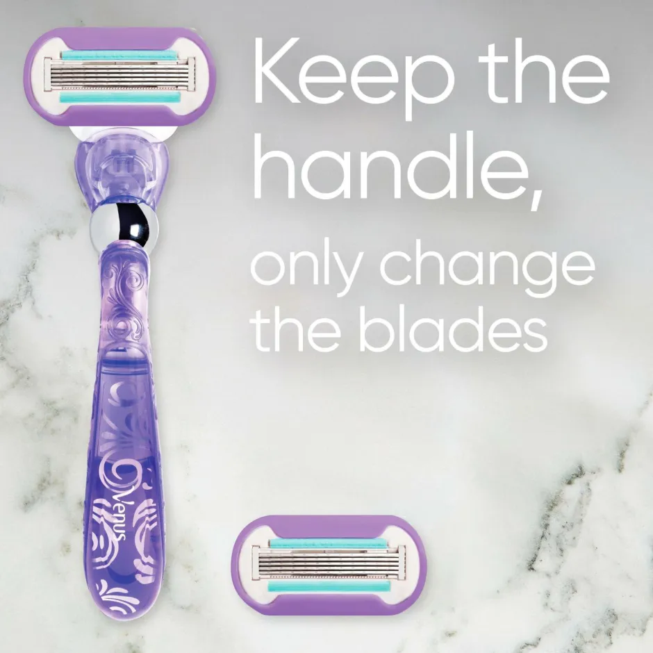 Outlet Barberkniv Deluxe Smooth Swirl med 3 barberblade Hårfjerning