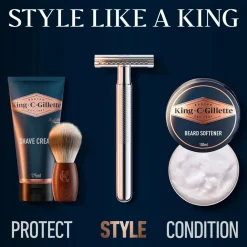 Gillette Dobbeltkantet sikkerhedshøvl + 5 barberblade^ Barbering|Barbering