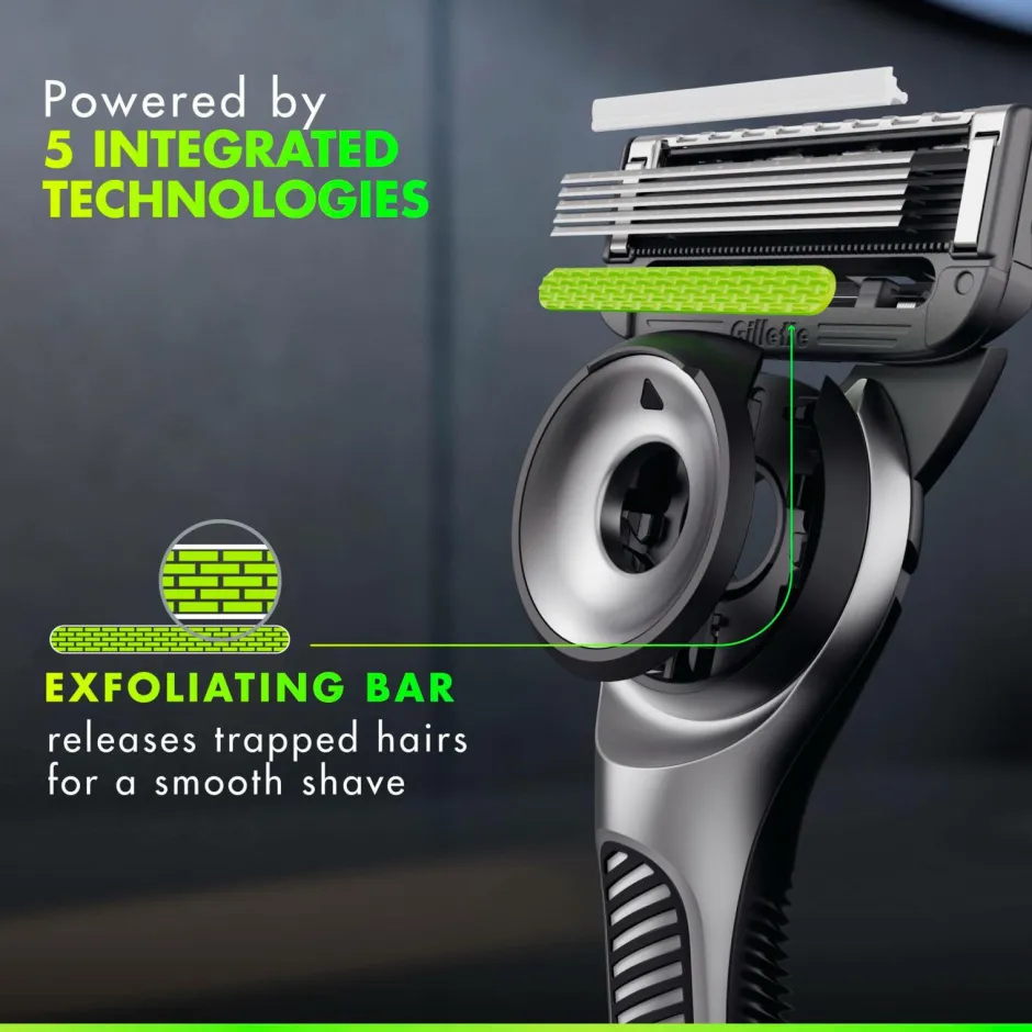 Gillette Udjævningsplan Labs + 2 barberblade, magnetisk stativ og rejseetui^ Barbering|Barbering