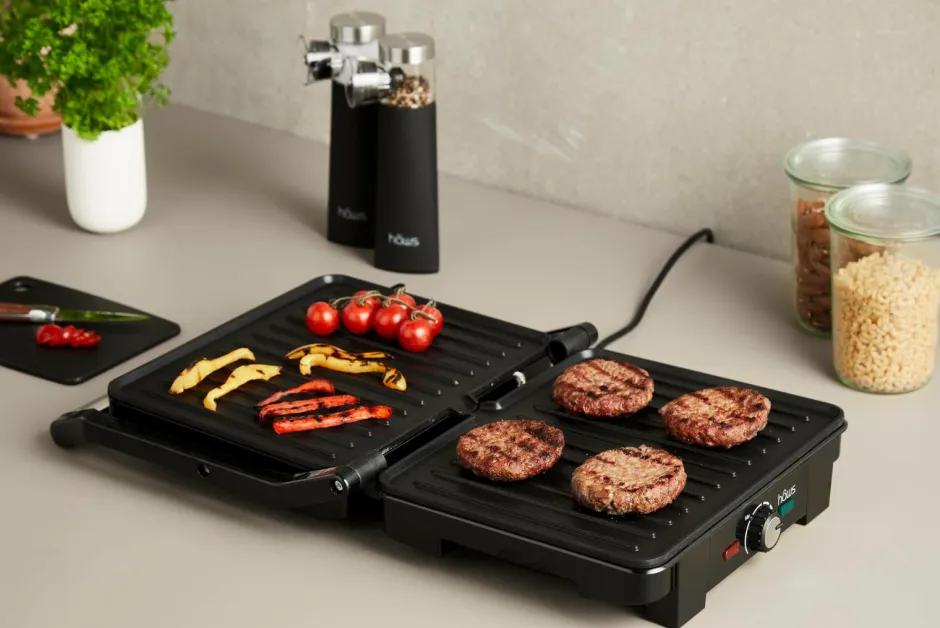 Clearance Hâws CG1600 Falster Bordgrill / Panini-grill 1600W Ilag Små Køkkenmaskiner