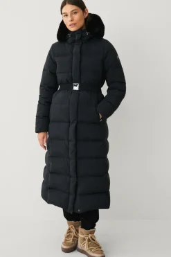 Áhkká Dunfrakke Gold Long Down Coat Matte^Dame Jakker & Frakker