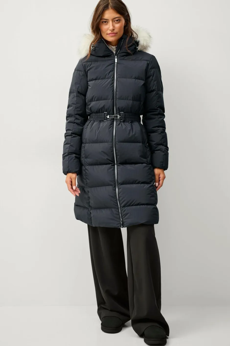 Áhkká Dunfrakke Gold Mid Down Coat Matte^Dame Overtøj|Overtøj