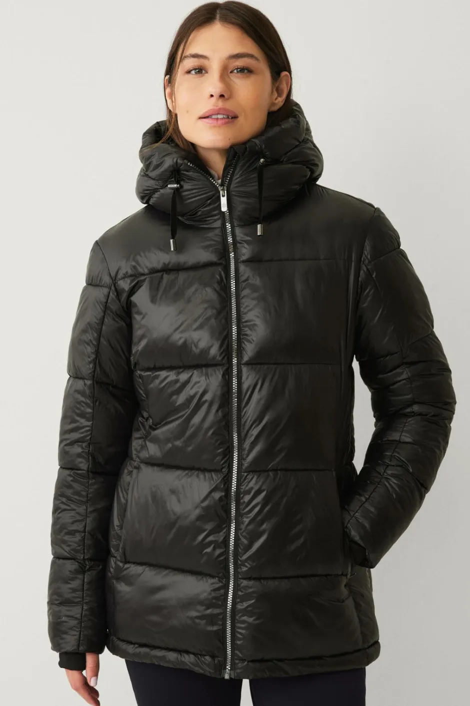 Online Jakke Gold Warm Jacket Shiny Dame Overtøj|Overtøj
