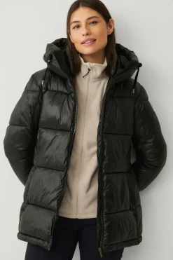 Online Jakke Gold Warm Jacket Shiny Dame Overtøj|Overtøj