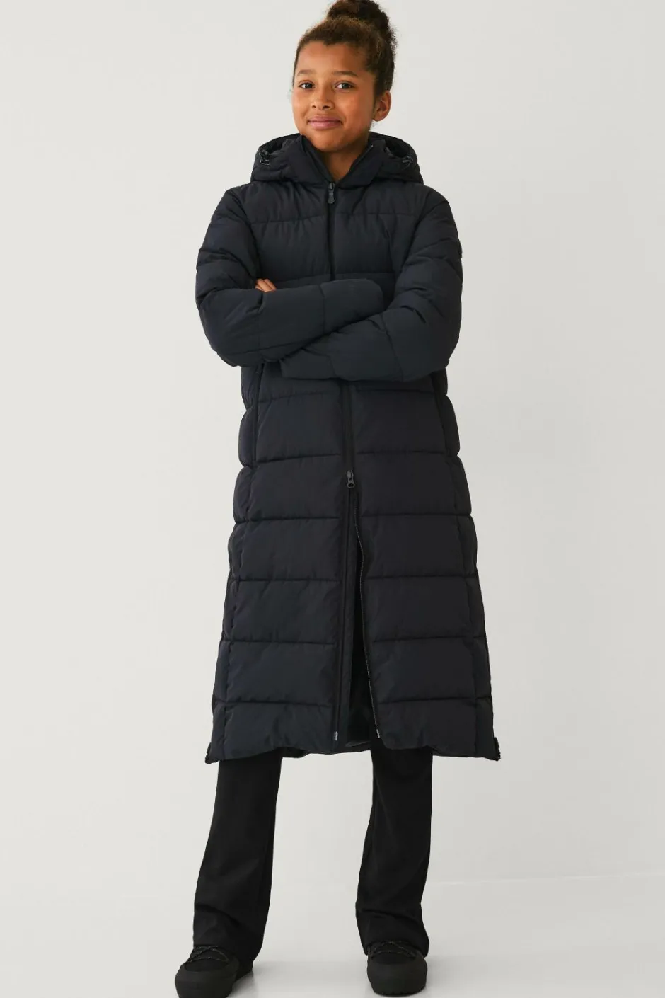 Best Parkacoat Long Padded Parka W Hood Jr Børn Overtøj