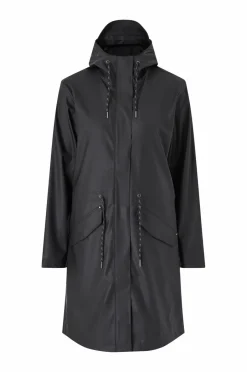 Sale Regnparka Rain Waist Parka PU Dame Overtøj|Overtøj
