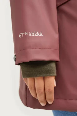 Áhkká Regnparkacoat med plysfor^Dame Regntøj
